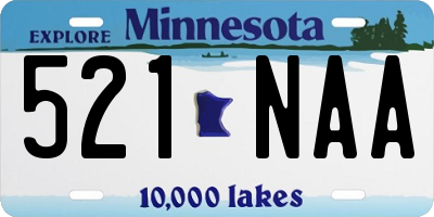 MN license plate 521NAA