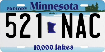 MN license plate 521NAC