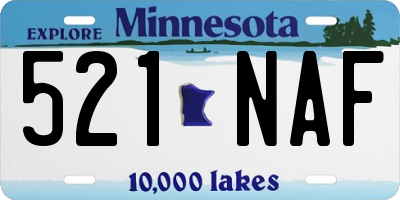 MN license plate 521NAF