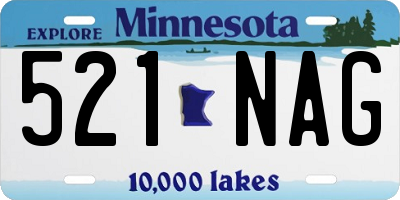 MN license plate 521NAG