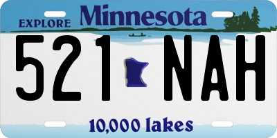 MN license plate 521NAH