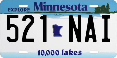 MN license plate 521NAI