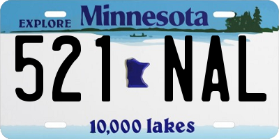 MN license plate 521NAL