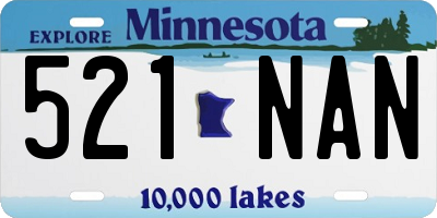 MN license plate 521NAN