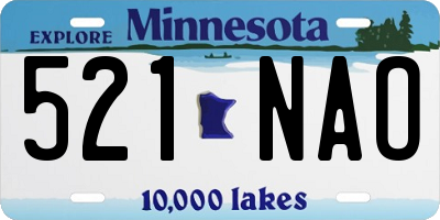 MN license plate 521NAO