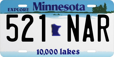 MN license plate 521NAR