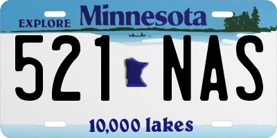 MN license plate 521NAS