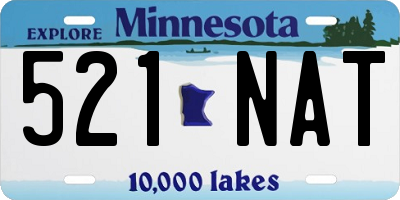 MN license plate 521NAT