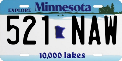 MN license plate 521NAW