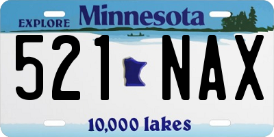 MN license plate 521NAX