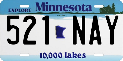 MN license plate 521NAY