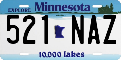 MN license plate 521NAZ