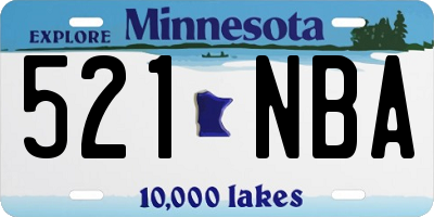 MN license plate 521NBA