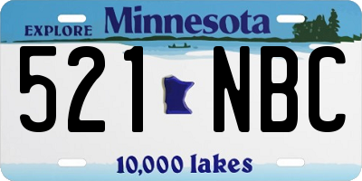 MN license plate 521NBC