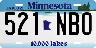 MN license plate 521NBO