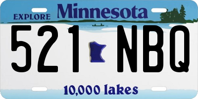 MN license plate 521NBQ