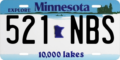 MN license plate 521NBS