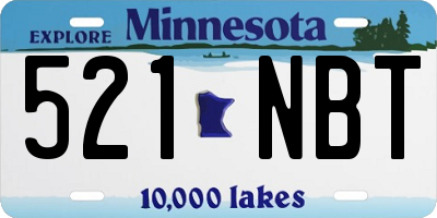 MN license plate 521NBT