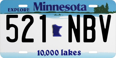 MN license plate 521NBV