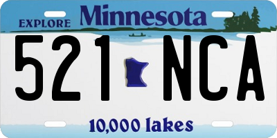 MN license plate 521NCA