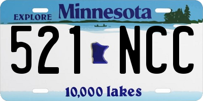 MN license plate 521NCC