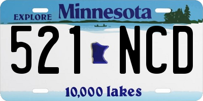 MN license plate 521NCD