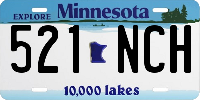 MN license plate 521NCH
