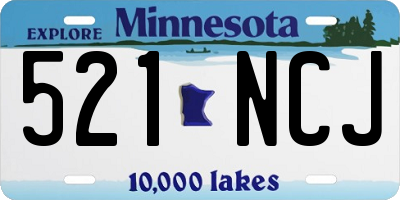 MN license plate 521NCJ