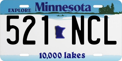 MN license plate 521NCL