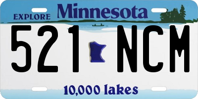 MN license plate 521NCM