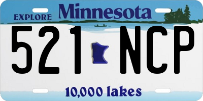 MN license plate 521NCP