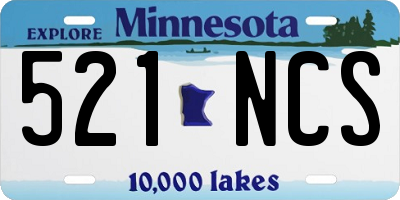 MN license plate 521NCS