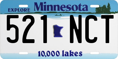 MN license plate 521NCT
