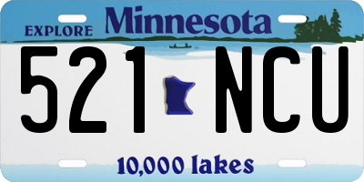 MN license plate 521NCU