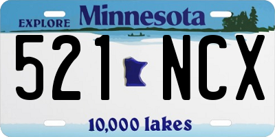 MN license plate 521NCX