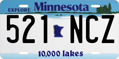 MN license plate 521NCZ