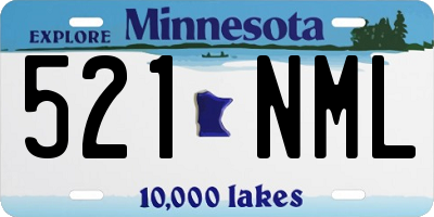 MN license plate 521NML