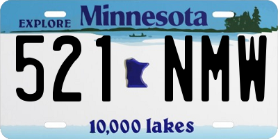 MN license plate 521NMW