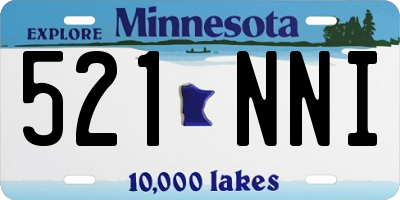 MN license plate 521NNI