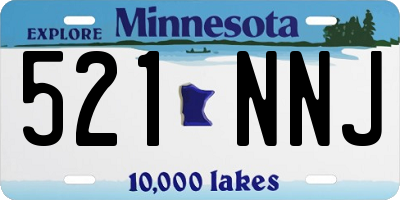 MN license plate 521NNJ