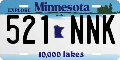 MN license plate 521NNK