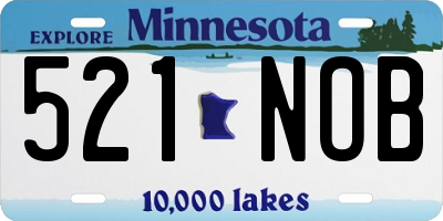 MN license plate 521NOB