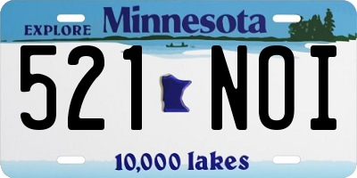 MN license plate 521NOI