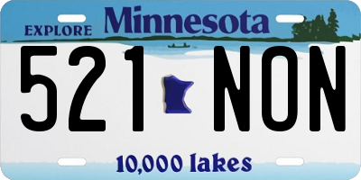 MN license plate 521NON
