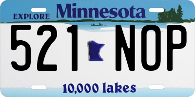 MN license plate 521NOP