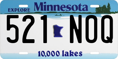 MN license plate 521NOQ
