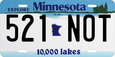 MN license plate 521NOT