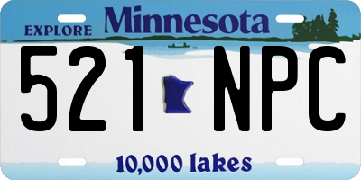MN license plate 521NPC