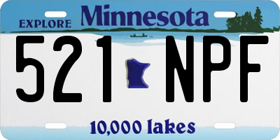 MN license plate 521NPF