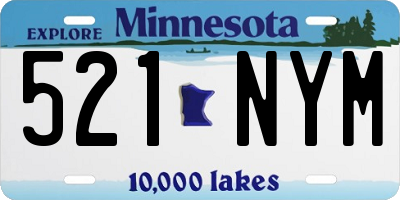 MN license plate 521NYM